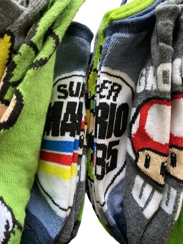 Nintendo Mario Brothers & Sonic ~ No-Show Socks Boys Mix-Color Polyester & Spand - Picture 3 of 11