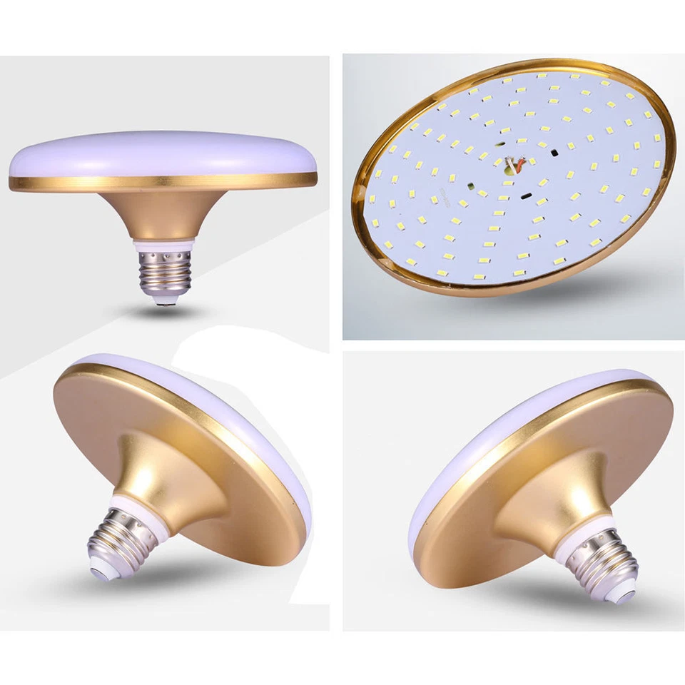 E27 LED UFO Globe Round Spot Light Bulbs 12W 15W 20W 30W 40W 60W 5730 SMD Lamp - Image 3 of 4