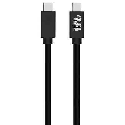 SILVER MONKEY USB-C 3.0 60W Kabel 2 m Laden Datenübertragung Cable Schwarz black