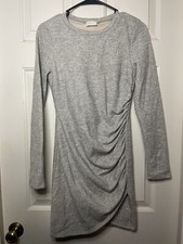 Dee elly - long sleeve sweater dress/ grey/ size small-  33in