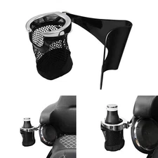 Rear Drink Cup Holder Passenger Fit For Harley Electra Road Tri Glide 2014-2023