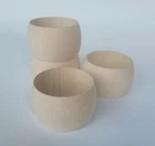 Wooden Round Bangles, Set of 4,  Height 5 cm, - Decoupage / Unpainted
