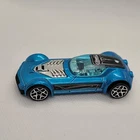 Vintage 2001 Mattel Hot Wheels Ballistik Blue Diecast Car - Loose, Pre-owned