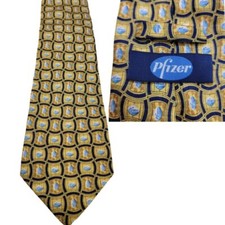 Pfizer Viagra tie Little Blue Pill Gag Gift Over The Hill Funny White Elephant