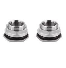 Bulkhead Water Tank Fitting1/2" NPT Female Thread304 Stainless Steel Thru-bul...