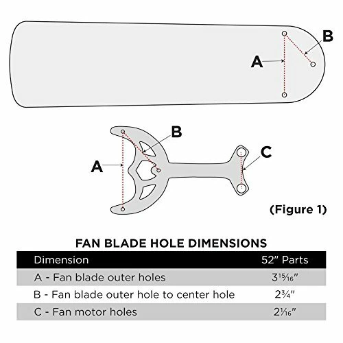 7740600 52-Inch White Finish Replacement Fan Blade Arms, Five-Pack - Image 2 of 3