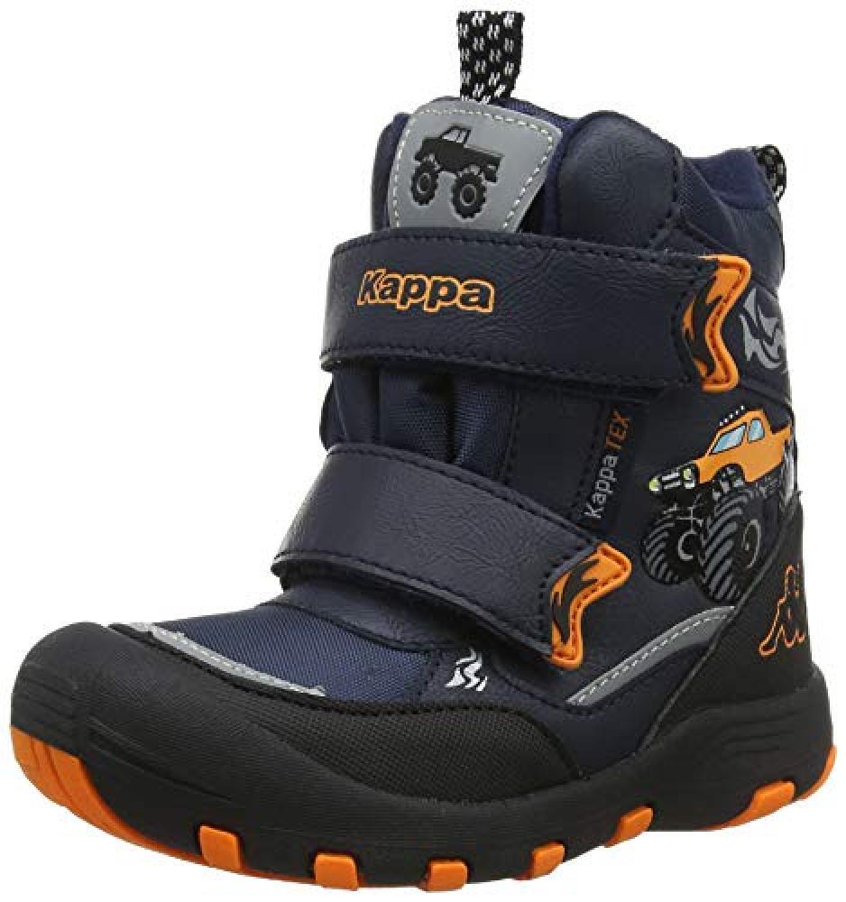 (TG. 28 EU) Kappa Big Wheel Tex Kids, Stivali Classici Bambino, (Navy/Orange 674