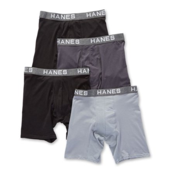 Hanes Platinum Men 4pack Tagless Long Leg Xtemp Boxer Briefs Multi Size