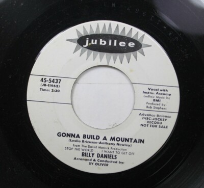 50'S & 60'S Promo 45 Billy Daniels - Gonna Build A Mountain / What Kind Of Fool