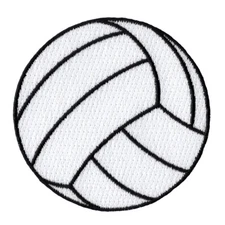 EMBROIDERED VOLLEYBALL PATCH - new IRON-ON APPLIQUE SPORTS BEACH VOLLEY BALL