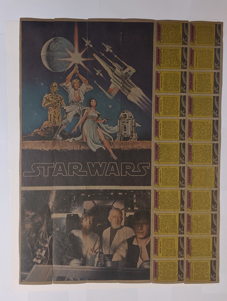 1977 Topps Star Wars Blue Series 1 Uncut / Cut Sheet 1977 Topps Star Wars Blue Series 1 Uncut / Cut Sheet