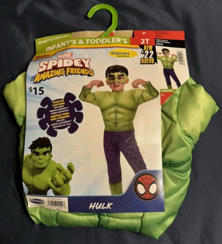 Disney Junior Spidey and His Amazing Friends Hulk Toddler 2T Halloween Costume