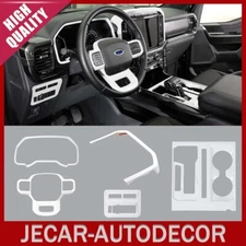 5pcs White Inner Steering Dashboard GPS Gear Shift Cover Trim For Ford F150 21+