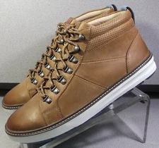 259752 MSBT50 MCGUFFEY MEN SHOE 9 M TAN LEATHER LACE UP BY JOHNSTON & MURPHY