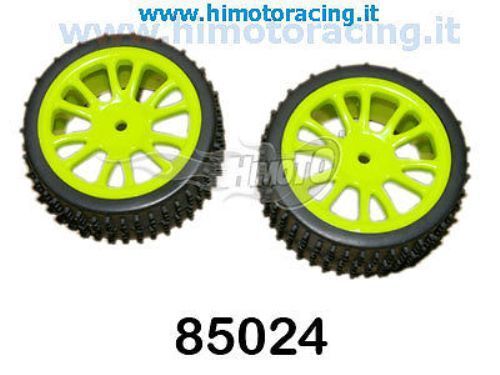 85024Y Wheel Complete Rear Yellow Tyre And Rim 2 Pieces 1:16 HIMOTO