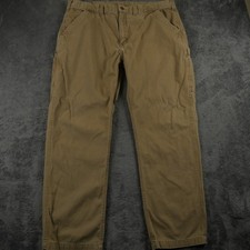 Carhartt Carpenter Pants Mens 40x31 Beige Relaxed Fit Canvas Utility Workwear