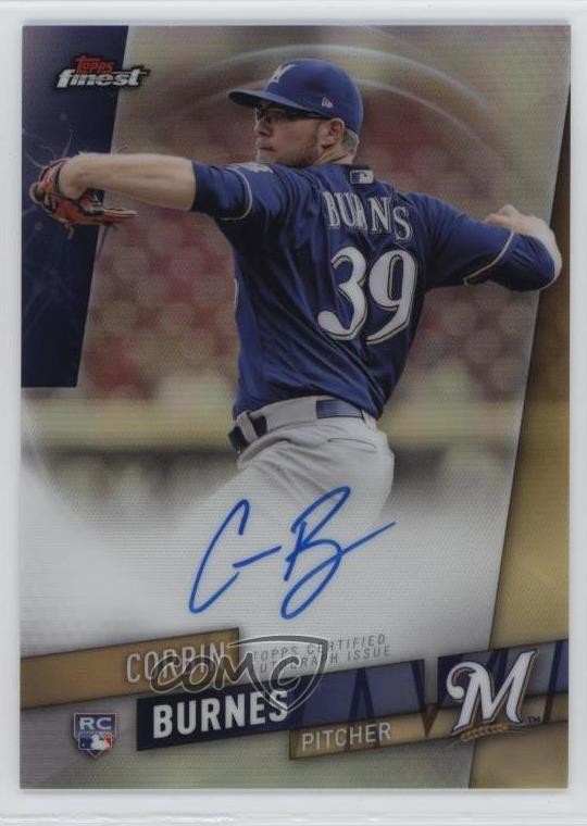 2019 Topps Finest Auto Corbin Burnes #FA-CB Auto 0kz8