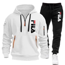 Autumn/Winter 2025 FILA New Men's Hoodie + Pants Two-Piece Set
