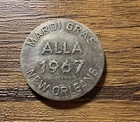 1967 Mardi Gras New Orleans Time Machine Sterling Silver Doubloon 925 W. Germany