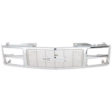 Grille For 88-99 GMC K1500 C1500 Chrome Plastic