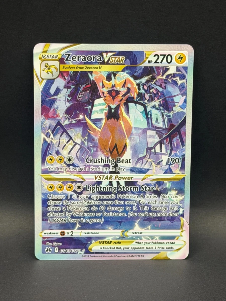 zeraora vstar pokemon card value Zeraora VSTAR GG43/GG70 Crown Zenith Alternate Art Ultra Rare Pokemon Card * New