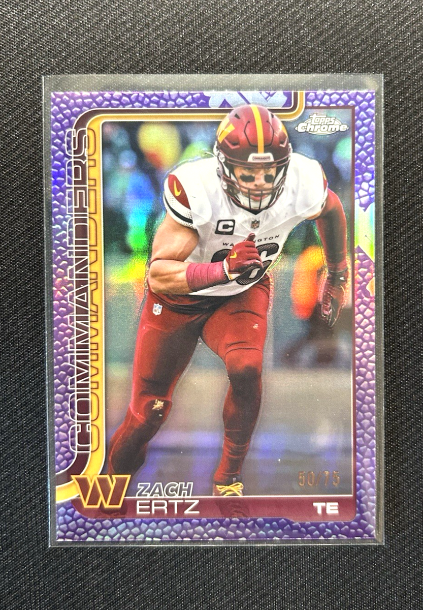 Zach Ertz Purple Football Refractor /75 2025 Topps Chrome Football