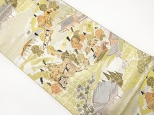 7426498: JAPANESE KIMONO JAPANESE FUKURO OBI / WOVEN SCENERY