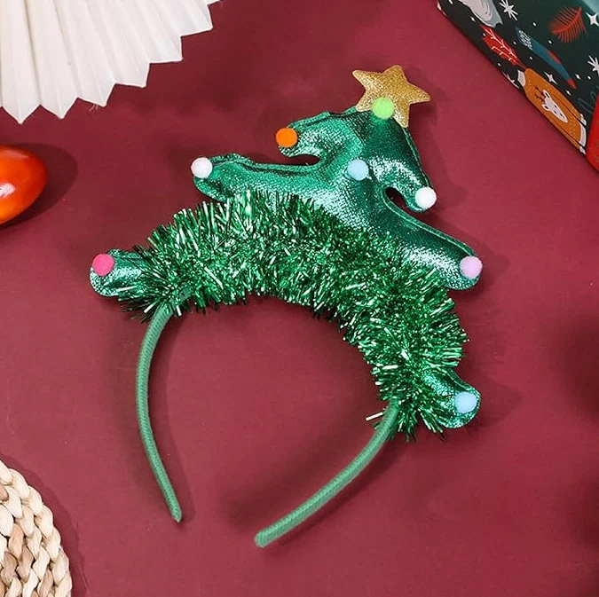Diadema de árbol de Navidad, diademas de Navidad para adultos y niños - Vacaciones... Foto 2 de 3