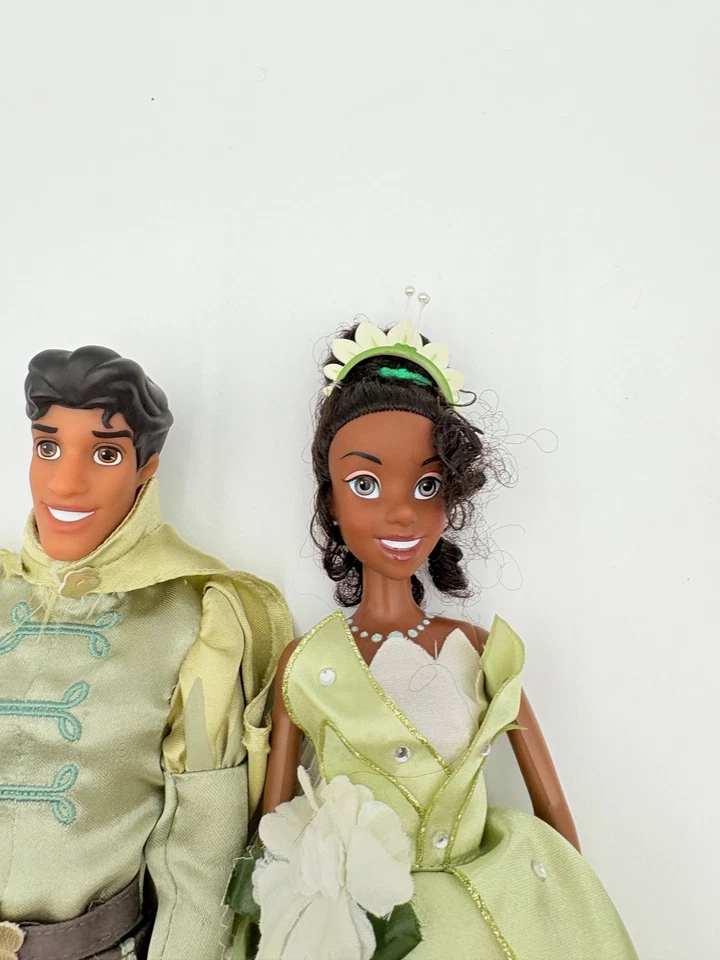 Disney Princess and the Frog Doll Set Prince Naveen Princess Tiana Green Set - Image 3 of 4