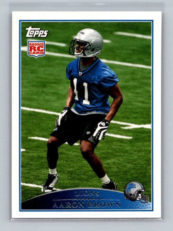 Aaron Brown 2009 Topps Rookie #331 Detroit Lions