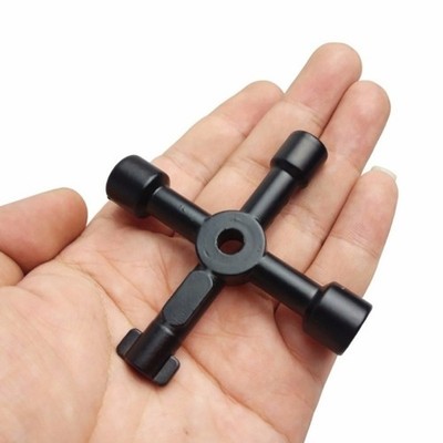 4 in 1 Multifunktion Elektriker Klempner Utility Kreuzschalter Schraubenschlüssel schwarz