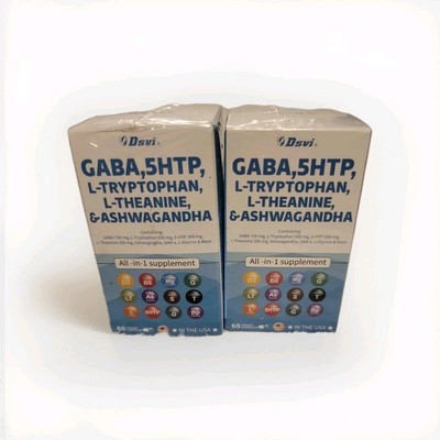 Gaba 5HTP L-tryptophan L-theanine Ashw All In 1 Supplement Dsvi 120ct Vitamins