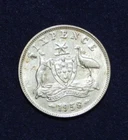 1958 Australia Sixpence — photo from another recent sale