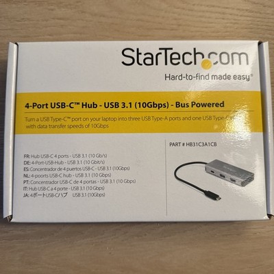 StarTech USB-C & USB-A 4 Port 10Gbps Hub Silver Brand New! Sealed (HB31C3A1CB) 