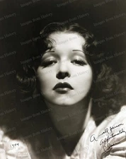 8x10 Print Clara Bow Beautiful Portrait 1944 Rare Signed by Autrey #SAAA