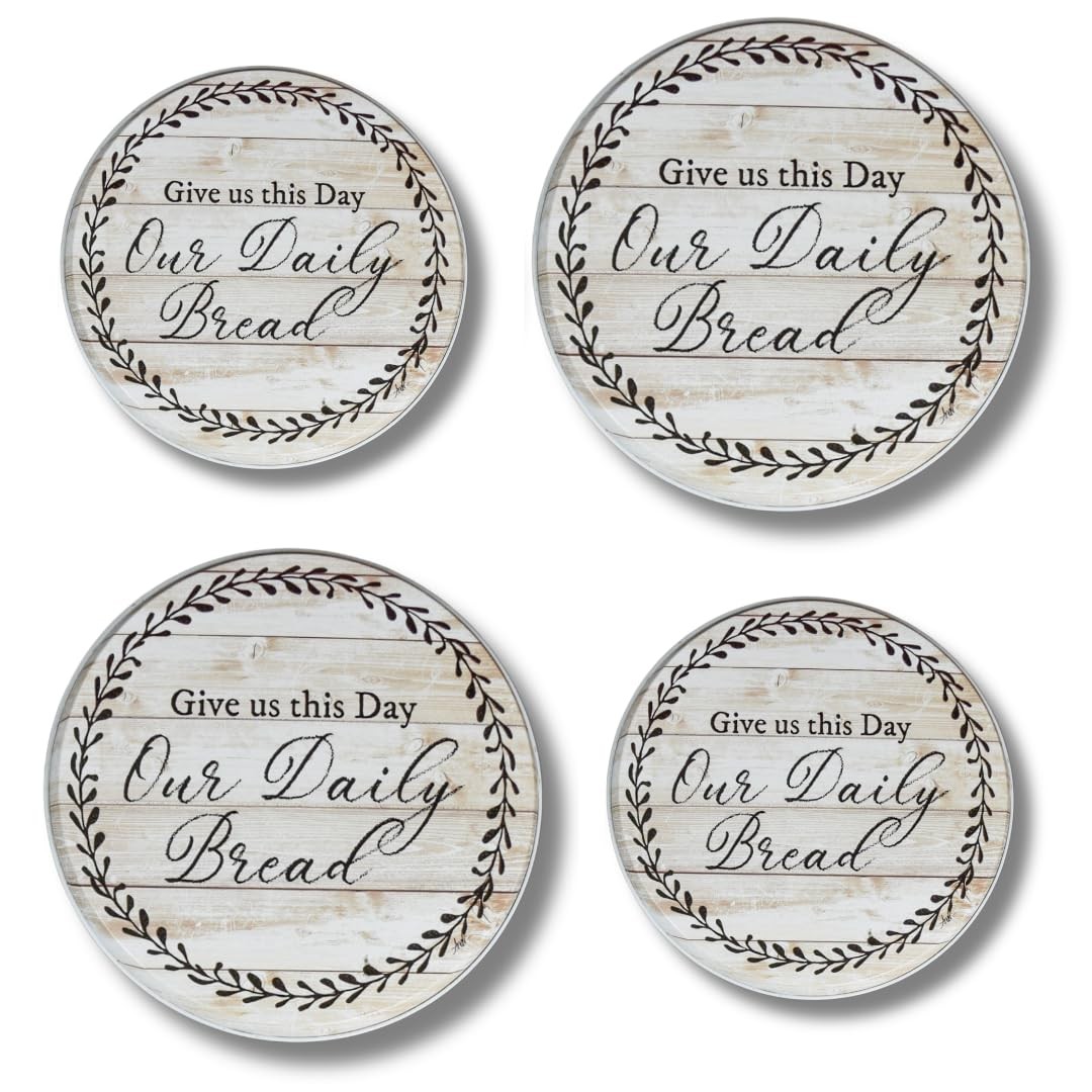 Range Kleen Give Us This Day Set of 4 Round Electric Range Burner Covers