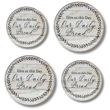 Range Kleen Give Us This Day Set of 4 Round Electric Range Burner Covers