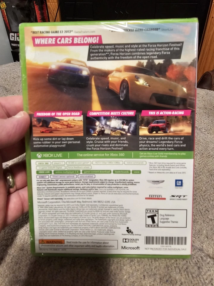 Forza Horizon Xbox 360 Not For Resale (Microsoft) Brand New Factory Sealed  - Image 2 of 4