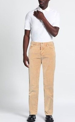 NWT DSQUARED2 Corduroy Men's Pants 642 Fit Walnut Tan IT 46 US 30 $735