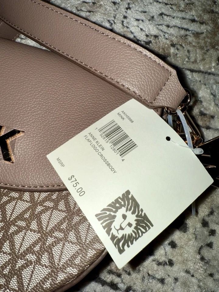 Brand New Anne Klein Crossbody Bag with Adjustable Strap Brown - Image 4 of 4