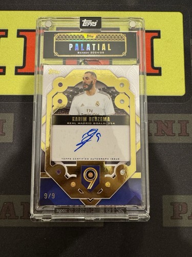 2025 Topps Palatial Real Madrid Karim Benzema Auto Jersey Number 9/9 /9