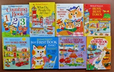 Lot 8 Richard Scarry Picture Books Large Format Golden Books Busy Lowly Worm L6