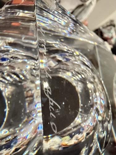 Orrefors große Schale in Diamantform signiert/graviert - Bild 4 von 9