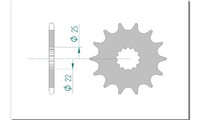 Ritzel Teilung 520 ZäHne 14 Ritzel Vorne Afam 27500-14