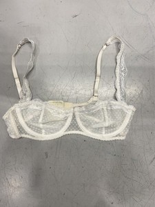 Free People Intimately Womens Midweek Balconette Bra 36B White Lace Adjustable