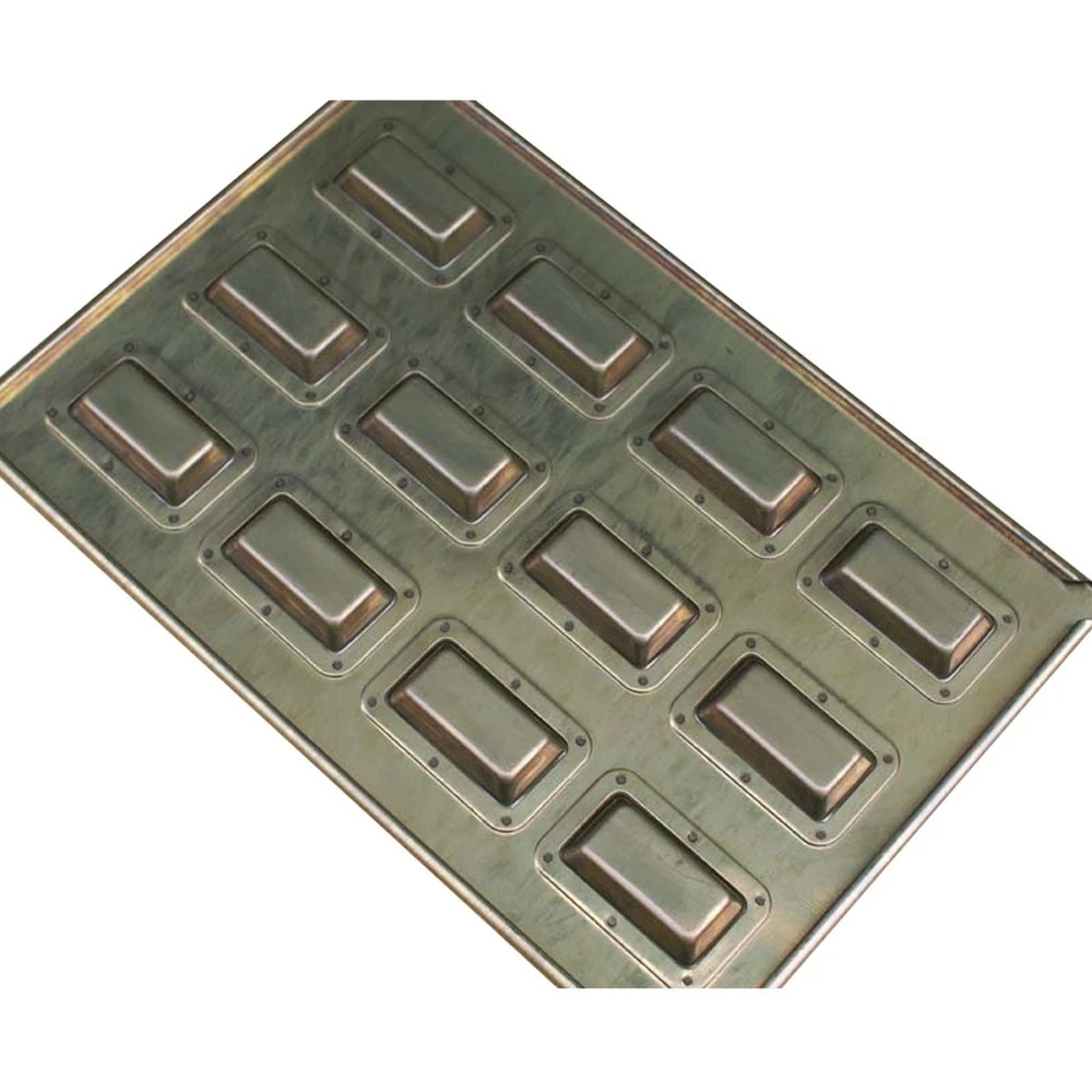 Chiyoda Metal Silicone Coated Mini Financier Shape Baking Pan 12-Cavity