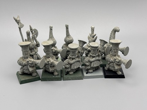 Warhammer Chaos Dwarfs x10 Blunderbusses – Big Hat OOP Metal Regiment Citadel