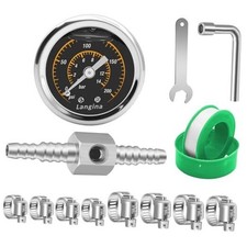 200psi Fuel Pressure Gauge Kit,0-200psi Fuel Pressure Gauge,3/8" to 5/16" Dual