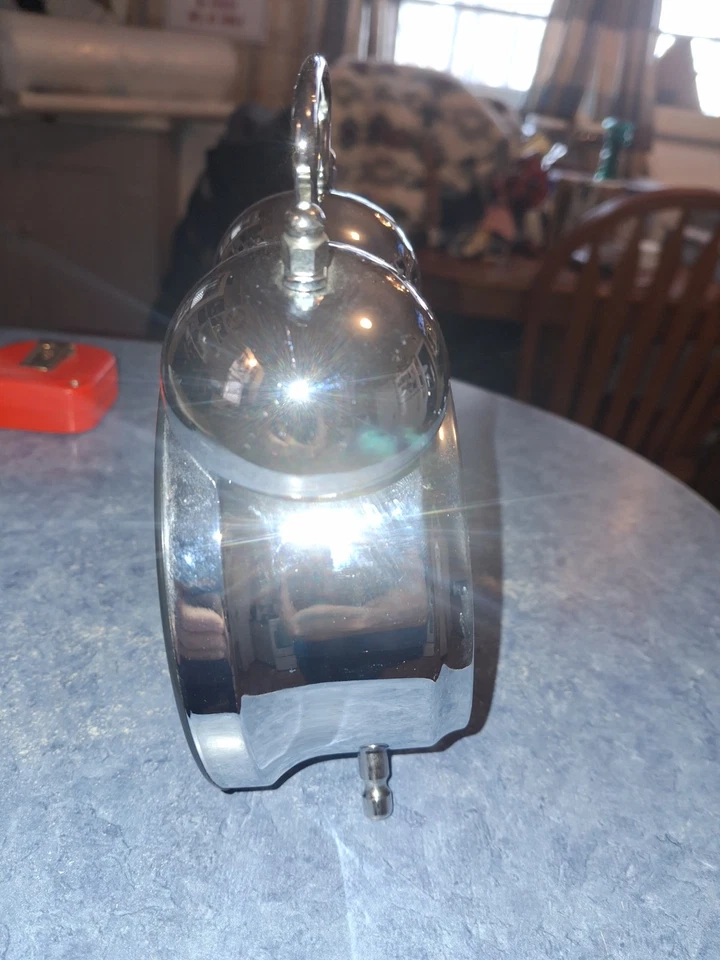 Reloj Despertador Crosley Vintage Metal Modelo 33013 Cromo ¡Funciona Perfecto! Foto 4 de 4