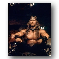 Arnold Schwarzenegger on Conan the Barbarian Set Directed by John Milius Vintage